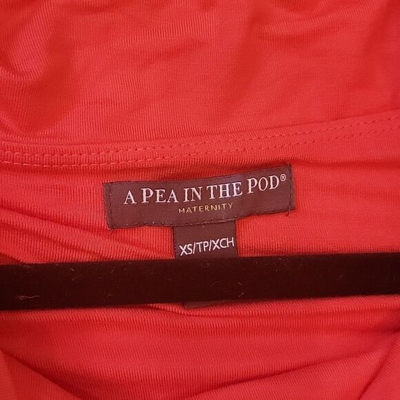 A PEA IN THE POD maternity midi coral dress XS - Picture 4 of 11